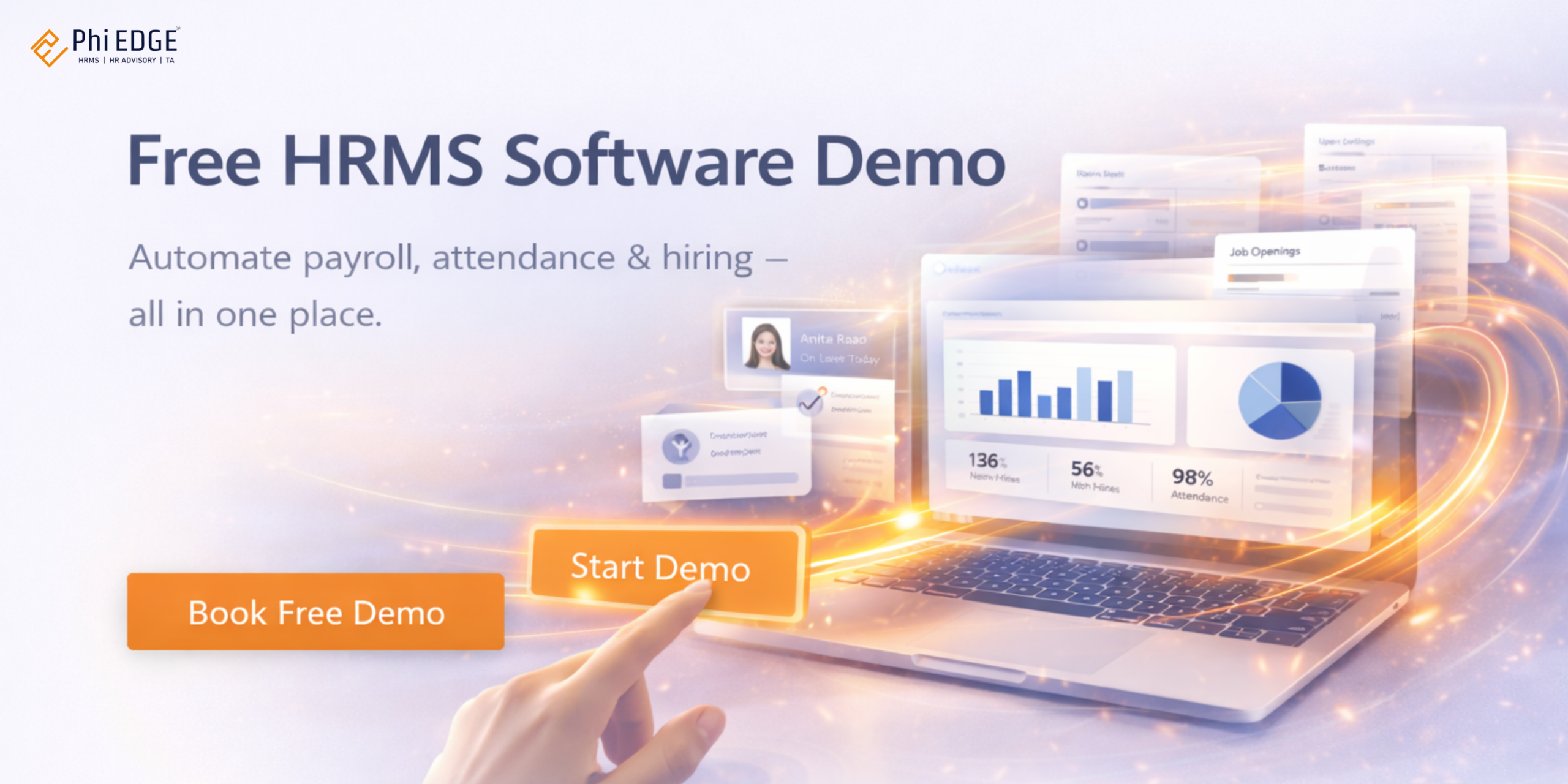 Free HRMS Software Demo | Simplify HR with Phi EDGE 1 Free HRMS Software Demo
